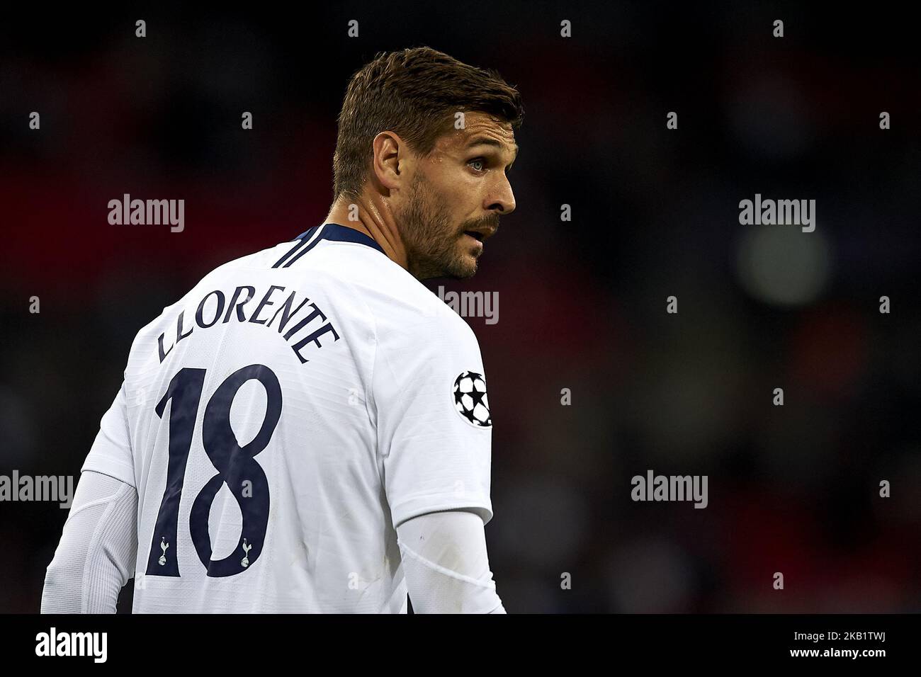 Fernando Llorente of Tottenham during the Group B match of the UEFA Champions League between Tottenham Hotspurs and FC Barcelona at Wembley Stadium on October 03, 2018 in London, England. (Photo by Jose Breton/NurPhoto) Stock Photo