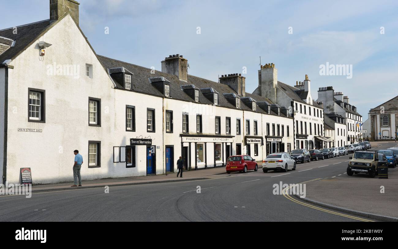 Inverary Argyll Scotland.  An Example of a Scottish 'new' Town and popular day trip destination Stock Photo