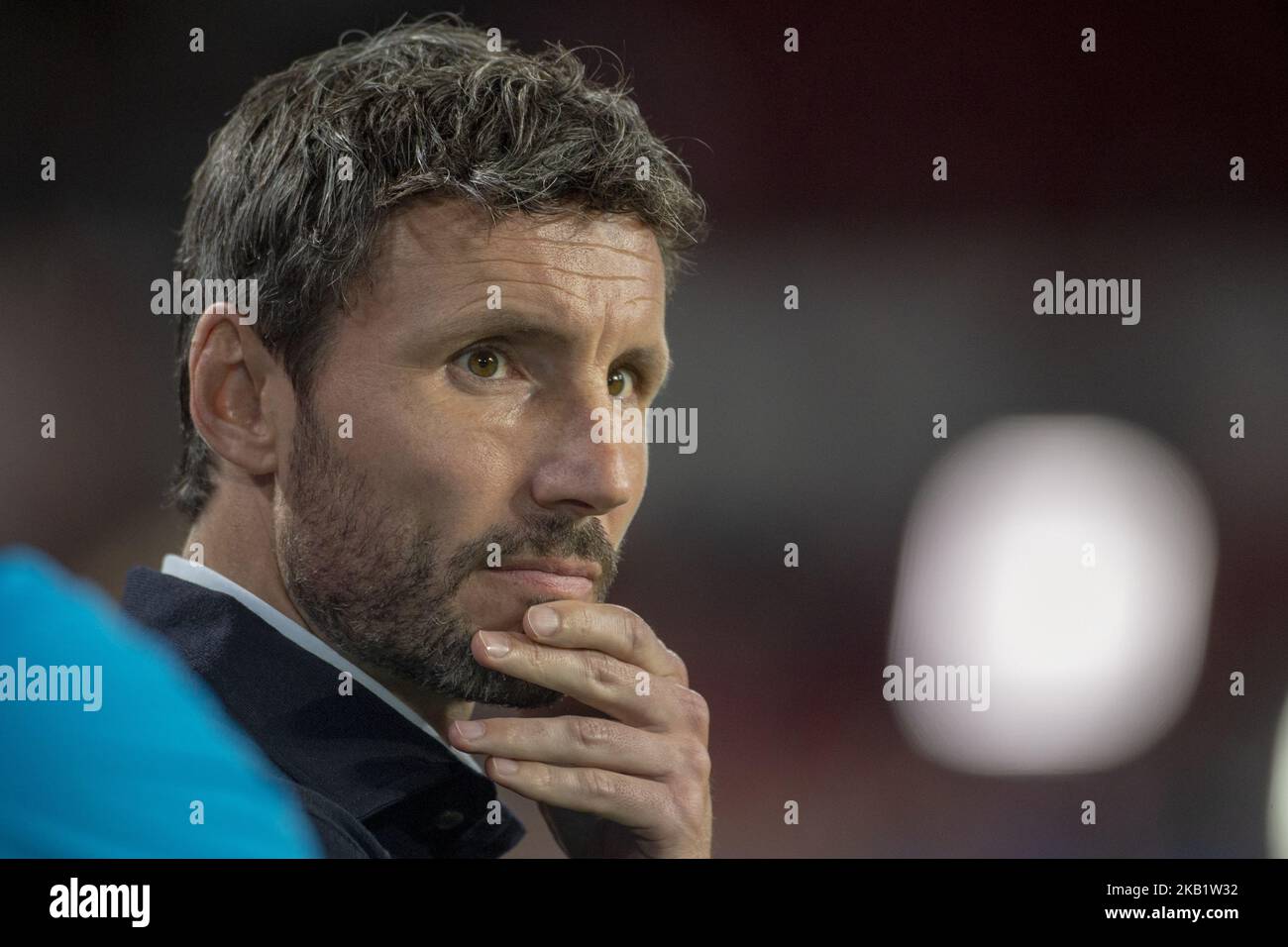 PSV Coach Mark Van Bommel pictured during the UEFA Champions League Group B match between PSV Eindhoven and FC Internazionale Milano at Philips Stadium in Eindhoven, Holland on October 3, 2018 (Photo by Andrew Surma/NurPhoto) Stock Photo