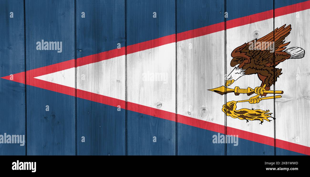 American Samoa flag on texture. Concept collage Stock Photo - Alamy