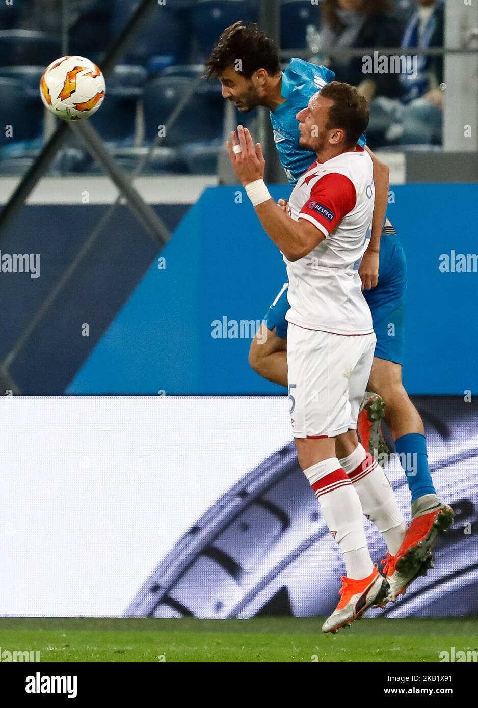 Vladimir Coufal of SK Slavia Prague in action during the Group C match of  the UEFA Europa League between FC Zenit Saint Petersburg and SK Slavia  Prague at Saint Petersburg Stadium on