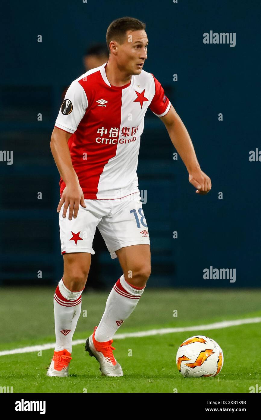 Milan, Italy. 17 September, 2019: Jan Boril of SK Slavia Praha om