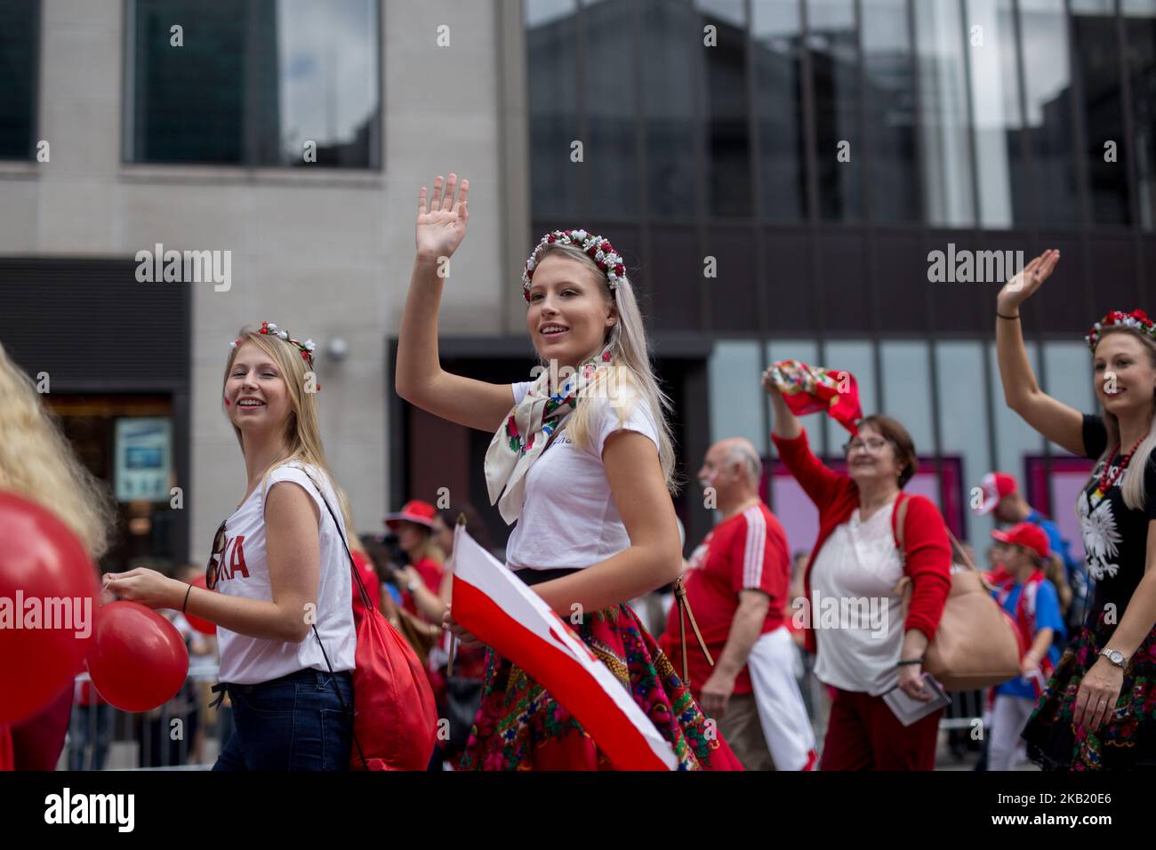 People take part in the 81th Annual Pulaski Day Parade October 7, 2018