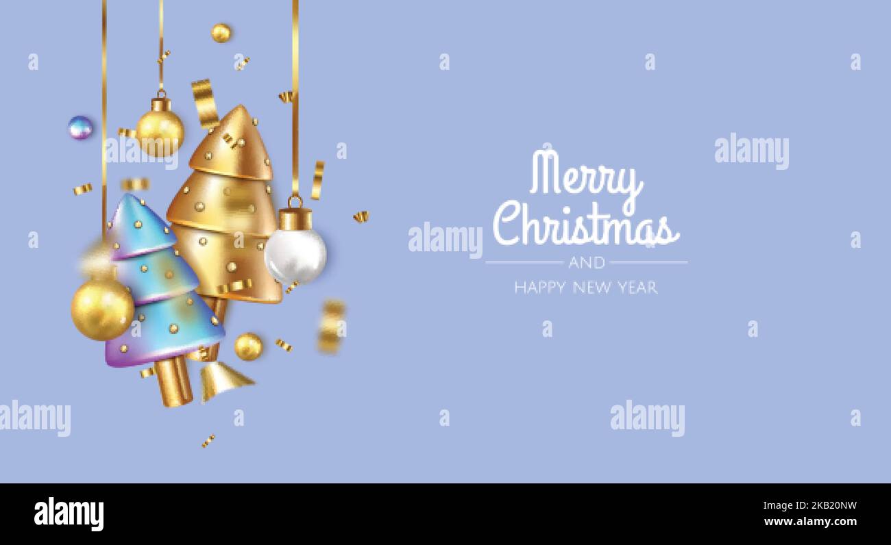 Happy New Year and Merry Christmas. Christmas holiday background with ...