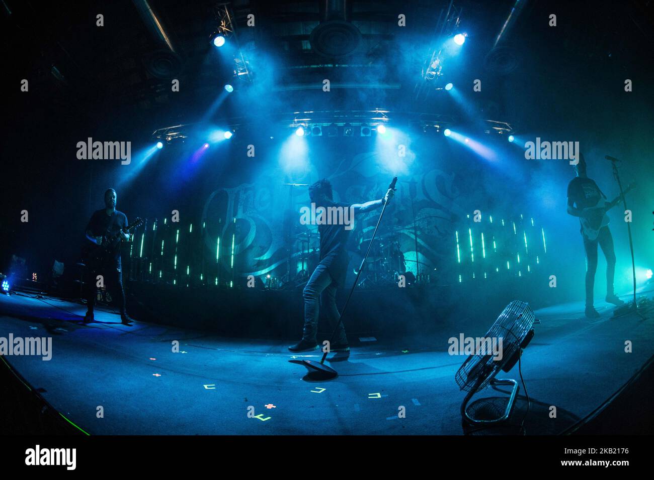 the Finnish rock band The Rasmus performing live at Alcatraz on October 9, 2018 in Milan, Italy.. (Photo by Roberto Finizio/NurPhoto) Stock Photo