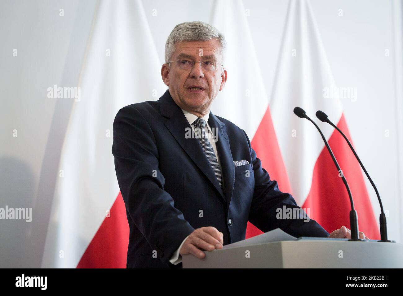 Stanislaw Karczewski in Warsaw, Poland on 11 April 2018 (Photo by Mateusz Wlodarczyk/NurPhoto) Stock Photo