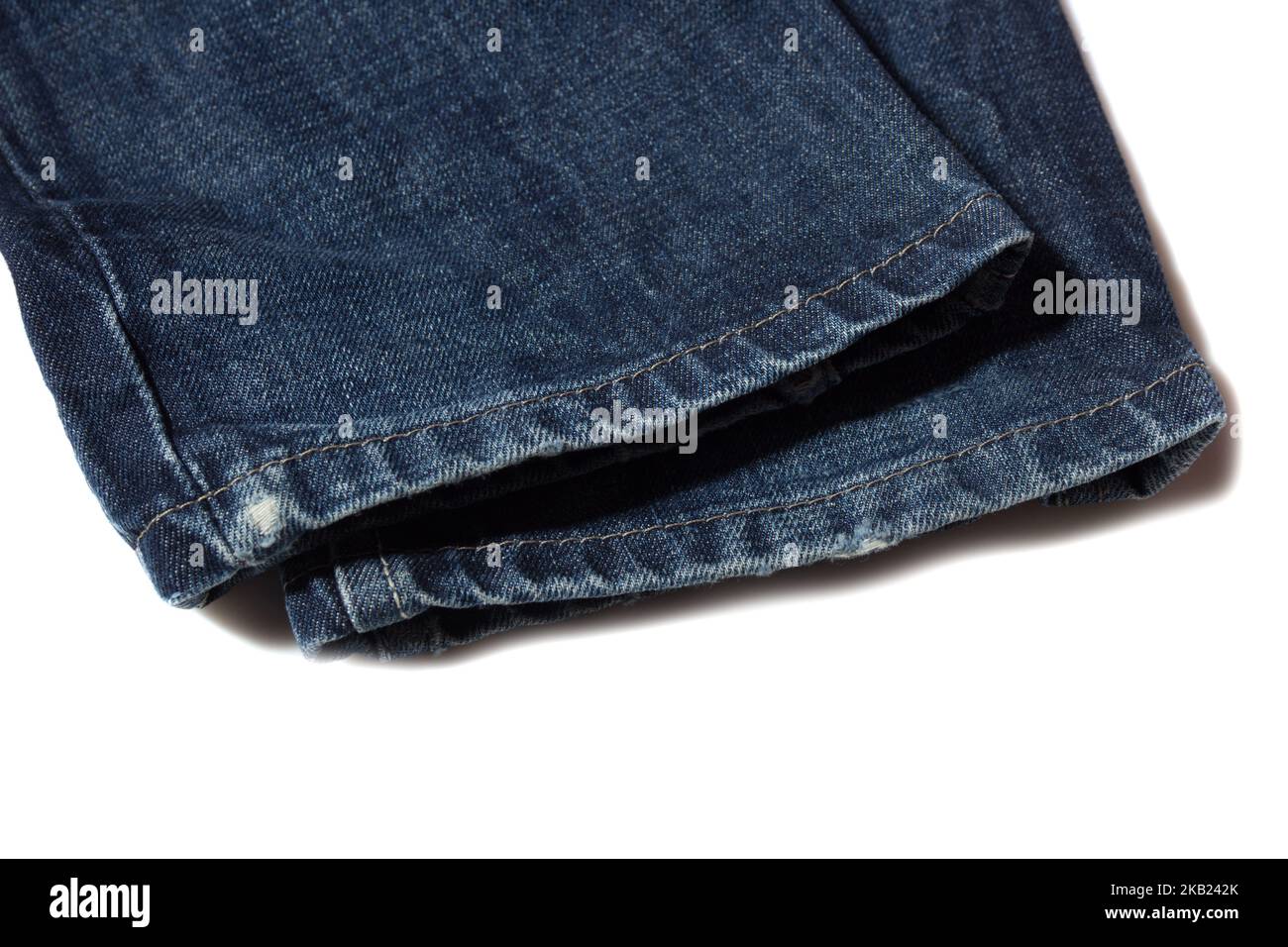 Blue jeans hem Stock Photo Alamy