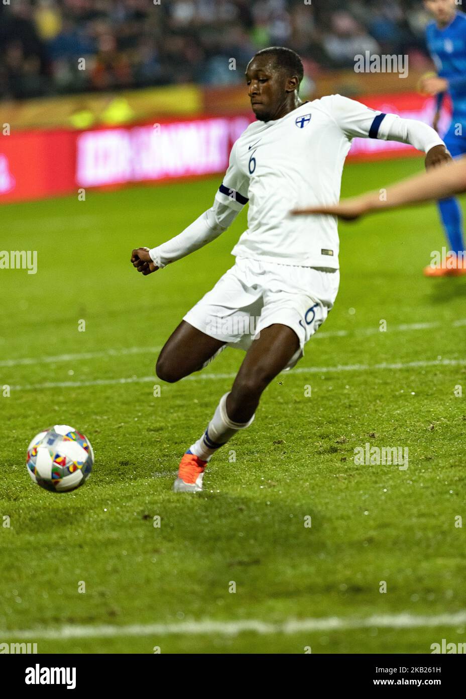 Glen Kamara of Finland during the UEFA Nations League group stage football match Finland v Grece in Tampere, Finland on October 15, 2018. (Photo by Antti Yrjonen/NurPhoto) Stock Photo