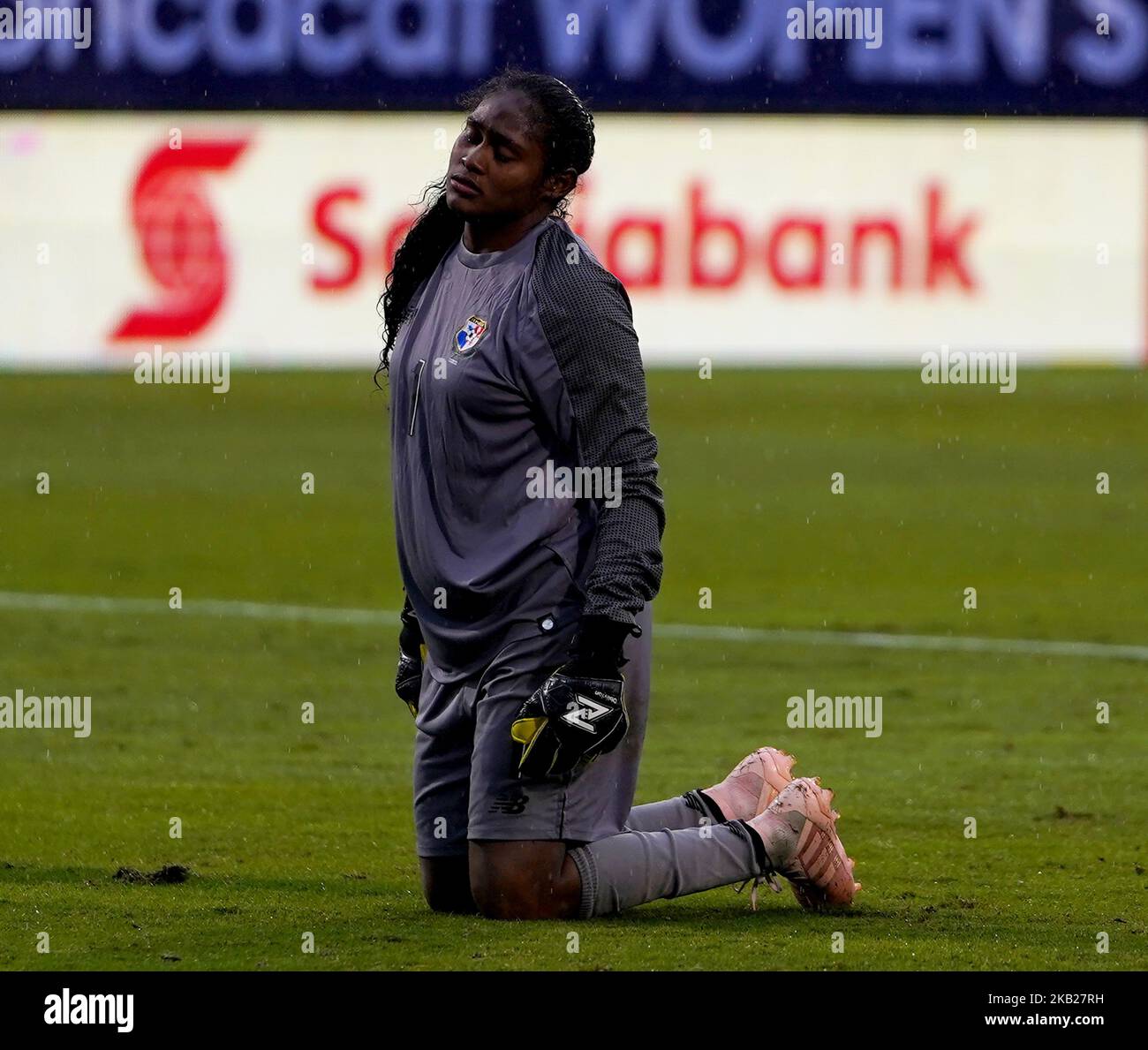 Frisco - OCTOBER 17: 2018 Yenith Bailey of Panama During Concacaf Women's Championship 3rd and 4th place match between Panama against Jamaica at Toyota Stadium, Frisco on October 17, 2018 (Photo by Action Foto Sport/NurPhoto)  Stock Photo