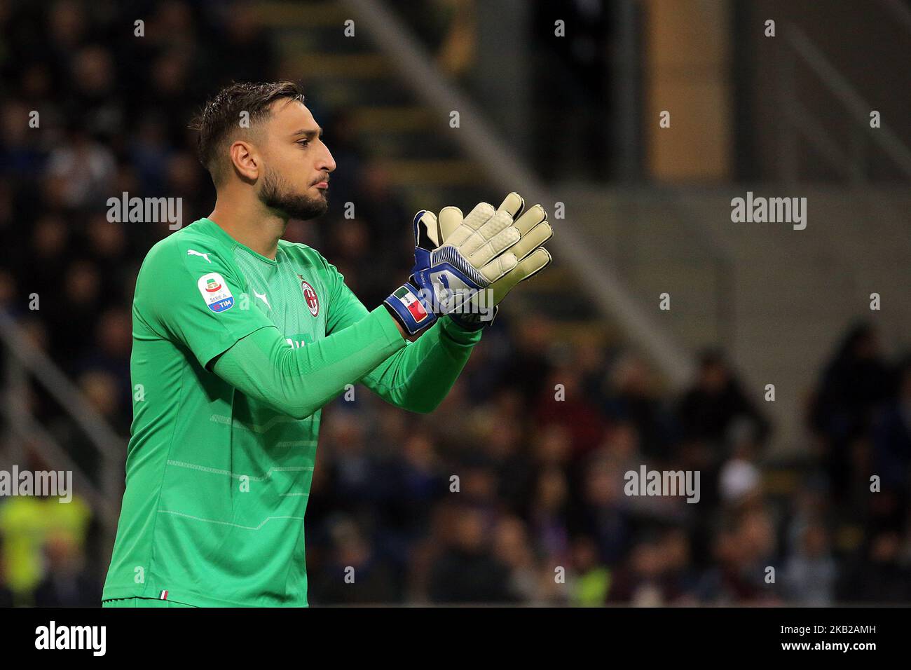 Gianluigi Donnarumma #99 of AC Milan during the serie A match between ...