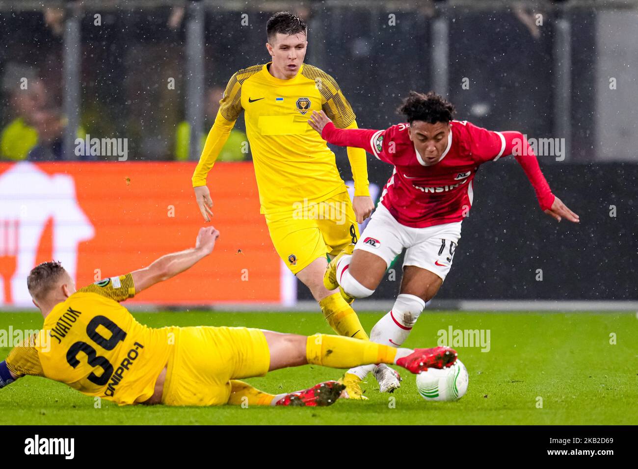 ALKMAAR, NETHERLANDS - NOVEMBER 3: Oleksandr Svatok of Dnipro-1 ...