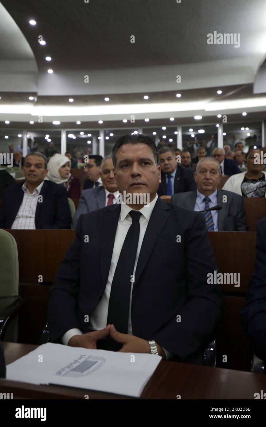 The deputy of the party of the National Liberation Front (FLN), Mouad Bouchareb, was elected by a majority of the National People's Assembly of Algiers in Algeria on October 24, 2018, replacing Saïd Bouhadja M.Bouchareb was elected in hand raised. in plenary session (Photo by Billal Bensalem/NurPhoto) Stock Photo