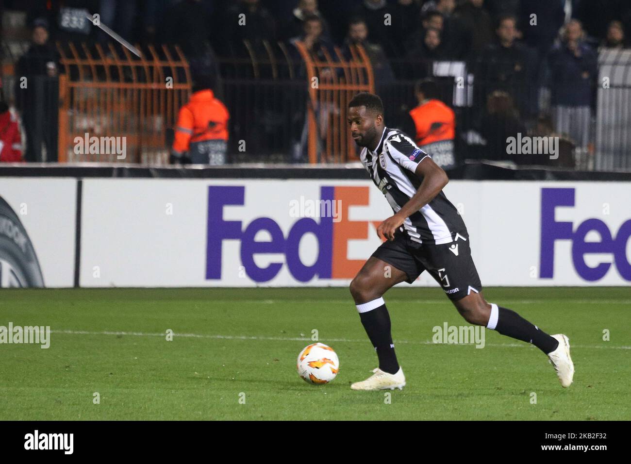Fernando Varela or Fernando Lopes dos Santos Varela (PAOK). FC PAOK vs MOL Vidi FC 0-2 game at Toumba stadium in Thessaloniki, Greece for the UEFA Europa League Group L. Videon scored at 12' with Szabolcs Huszti and at 45' with Stopira. PAOK had the 74% Possession with 12 final shots, 0 yellow cards against Vidi with 5 final shots and 5 yellow cards. (Photo by Nicolas Economou/NurPhoto) Stock Photo