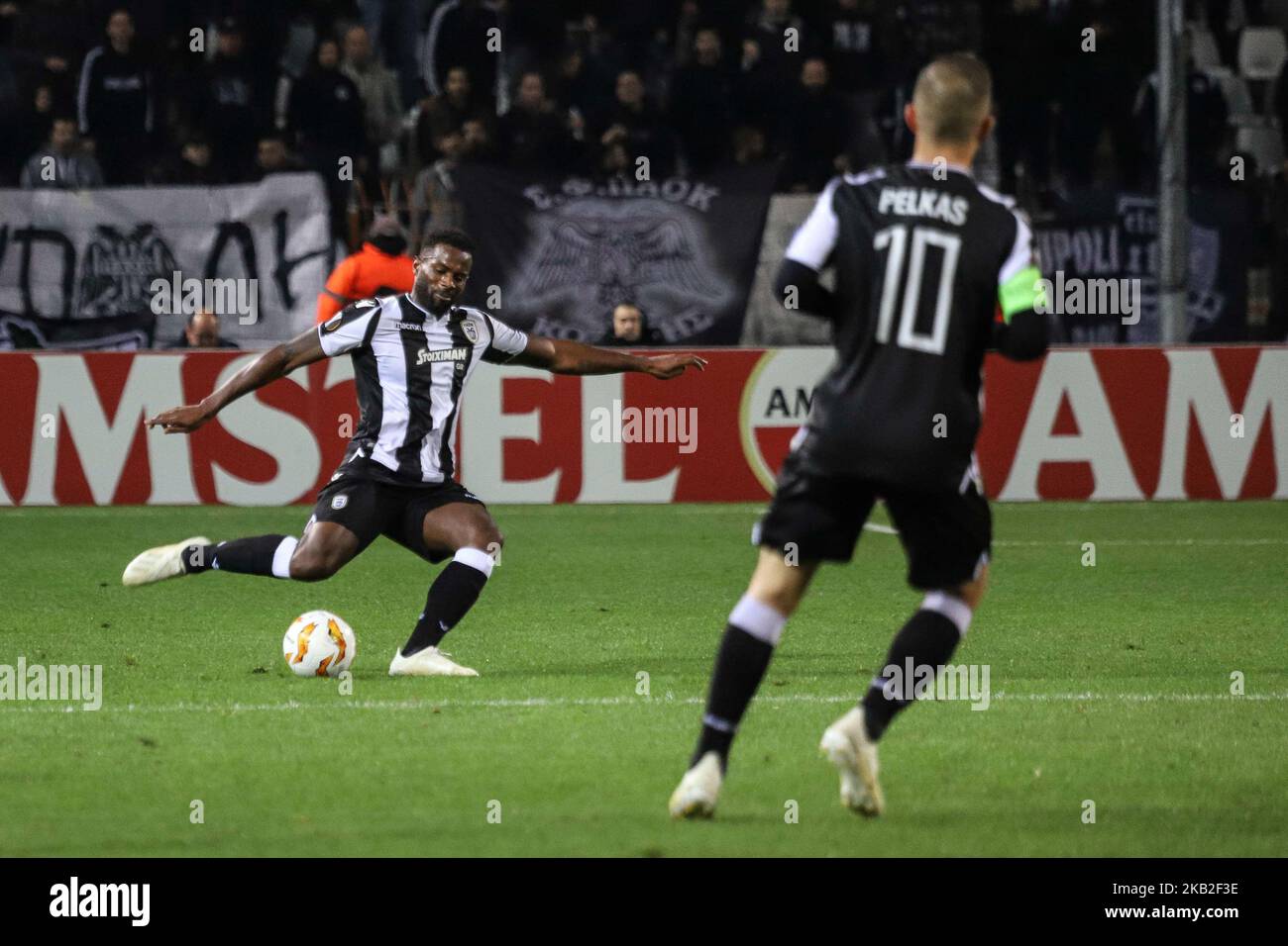 Fernando Varela or Fernando Lopes dos Santos Varela (PAOK). FC PAOK vs MOL Vidi FC 0-2 game at Toumba stadium in Thessaloniki, Greece for the UEFA Europa League Group L. Videon scored at 12' with Szabolcs Huszti and at 45' with Stopira. PAOK had the 74% Possession with 12 final shots, 0 yellow cards against Vidi with 5 final shots and 5 yellow cards. (Photo by Nicolas Economou/NurPhoto) Stock Photo