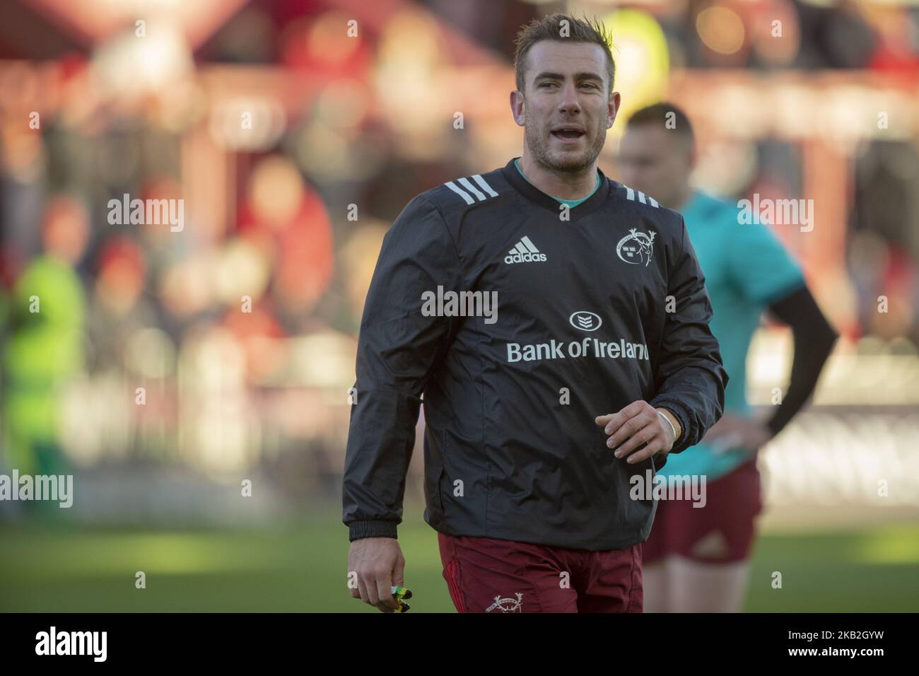 JJ Hanrahan of Munster pictured during the Guinness PRO14 match between Munster Rugby and Glasgow Warriors at Thomond Park Stadium in Limerick, Ireland on October 27, 2018 (Photo by Andrew Surma/NurPhoto) Stock Photo