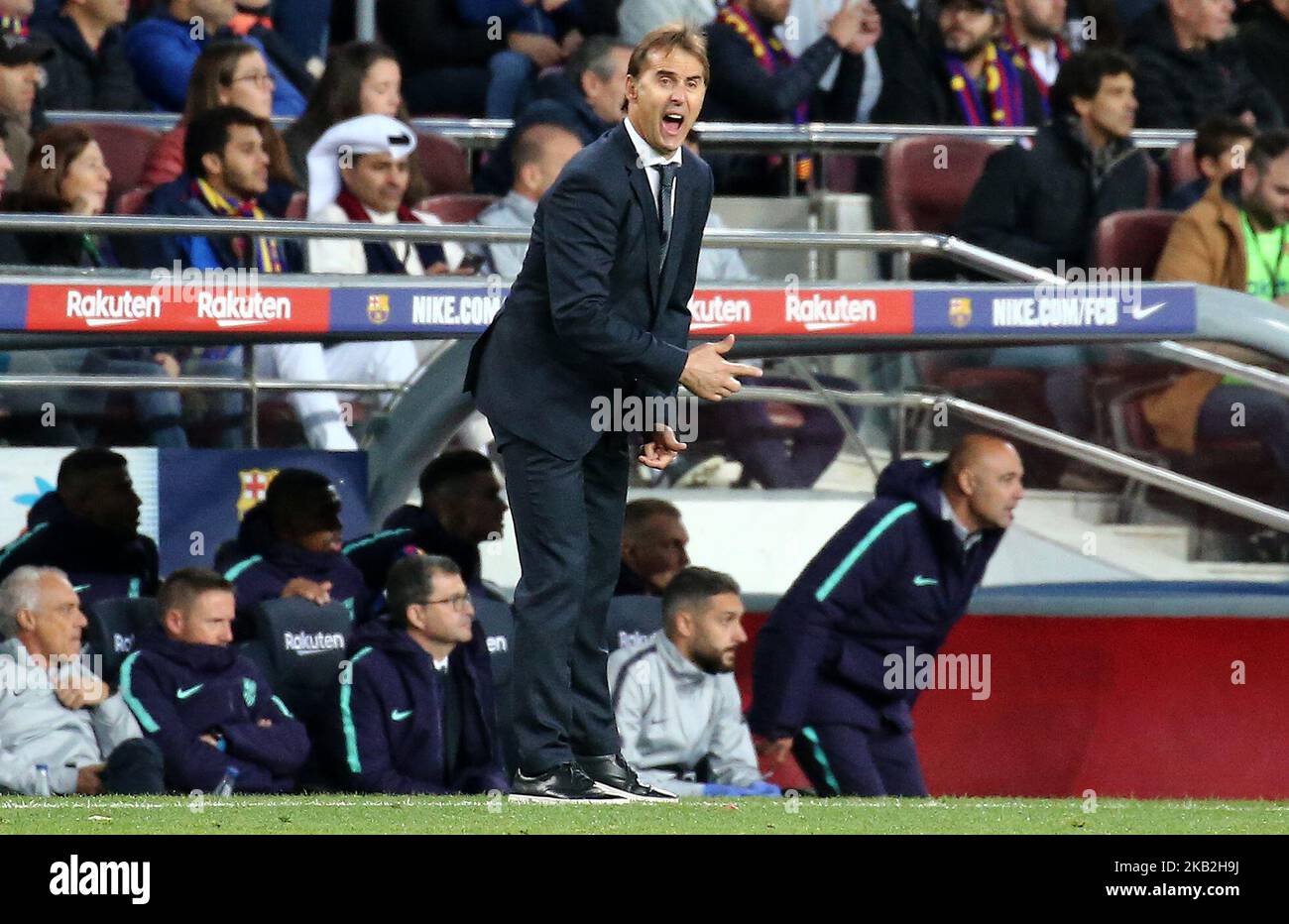 Julen Lopetegui during the match between FC Barcelona and Real