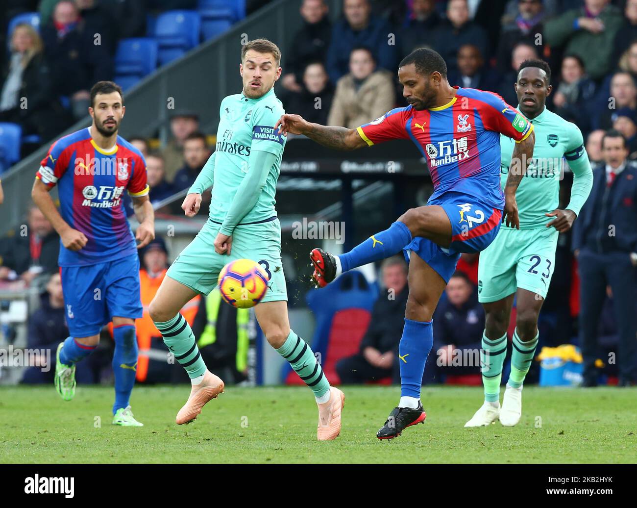 London, England - October 28, 2018 Crystal Palace's Jason Puncheon during Premier League between Crystal Palace and Arsenal at Selhurst Park stadium , London, England on 28 Oct 2018. (Photo by Action Foto Sport/NurPhoto)  Stock Photo