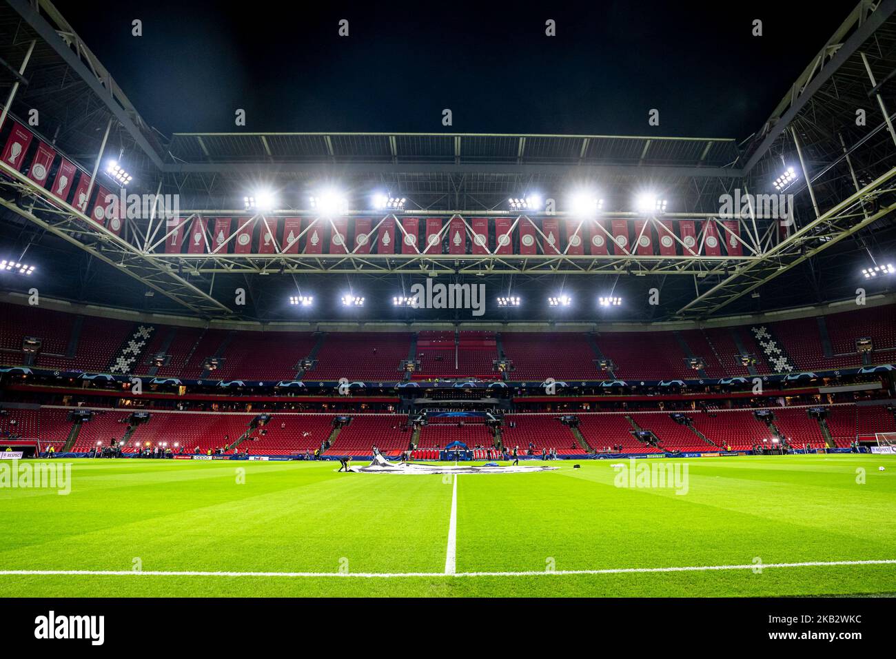 AMSTERDAM, Netherlands, 26-10-2022, football, Johan Cruijff ArenA, Champions League, season 2022 / 2023,  during the match Ajax - Liverpool, stadium overview Stock Photo