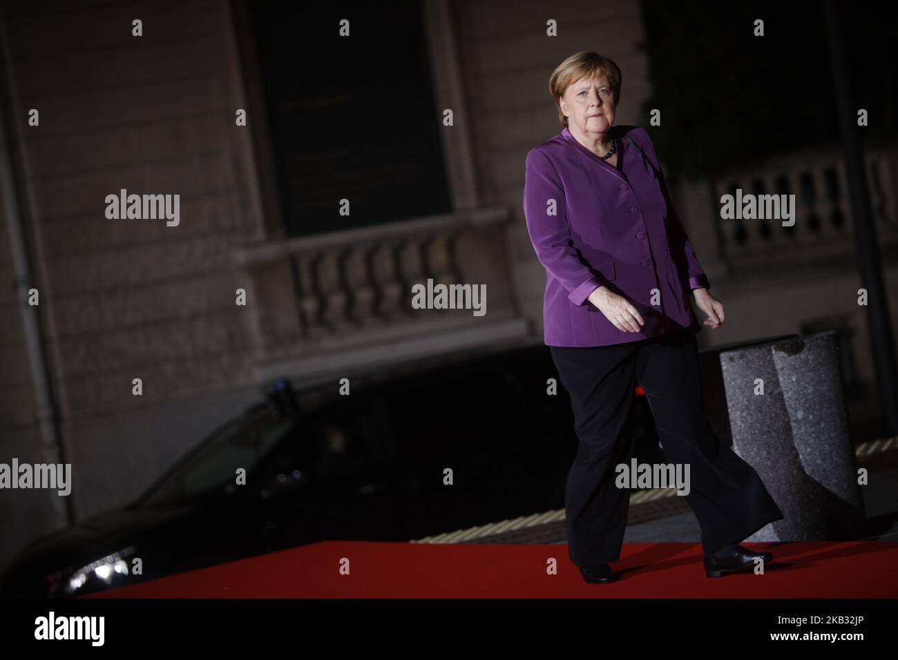 German Chancellor Angela Merkel attends a state diner and a visit of