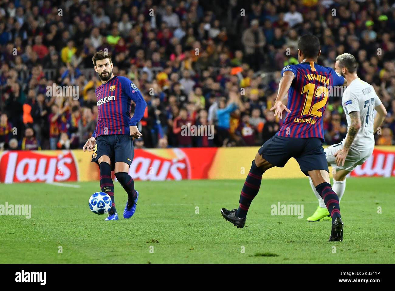 Gerard Pique of FC Barcelona in action during the Champions League, football match between FC Barcelona and FC Internazionale de Milano on October 24, 2018 at Camp Nou stadium in Barcelona, Spain Credit: CORDON PRESS/Alamy Live News Stock Photo