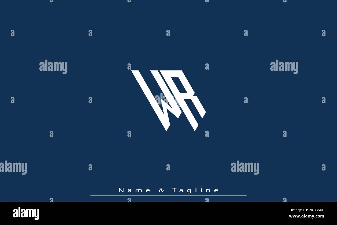 Alphabet letters Initials Monogram logo WR , RW Stock Vector Image ...