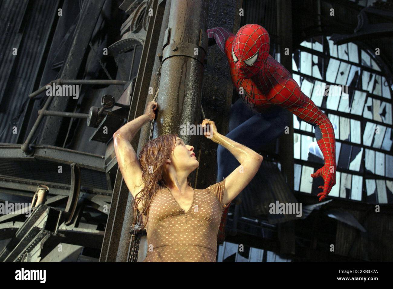 DUNST,MAGUIRE, SPIDER-MAN 2, 2004 Stock Photo