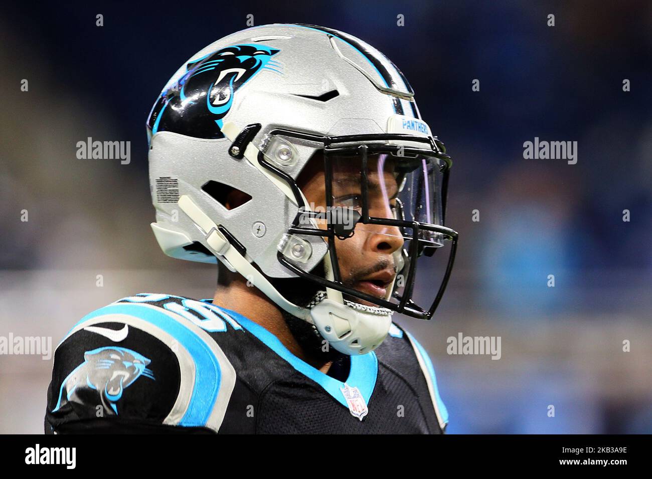 Carolina Panthers cornerback Corn Elder (35) looks on during warmups