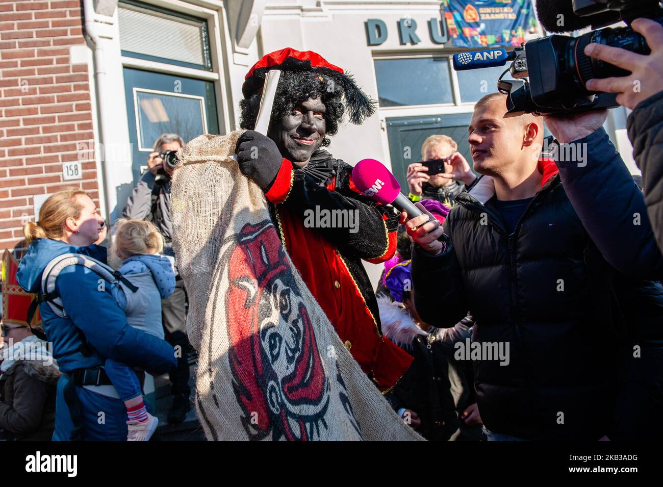 A Guy Dressing As A Black Pete Was Making A Mockery In Front Of The A Guy Dressing As A Black Pete Was Making A Mockery In Front Of The