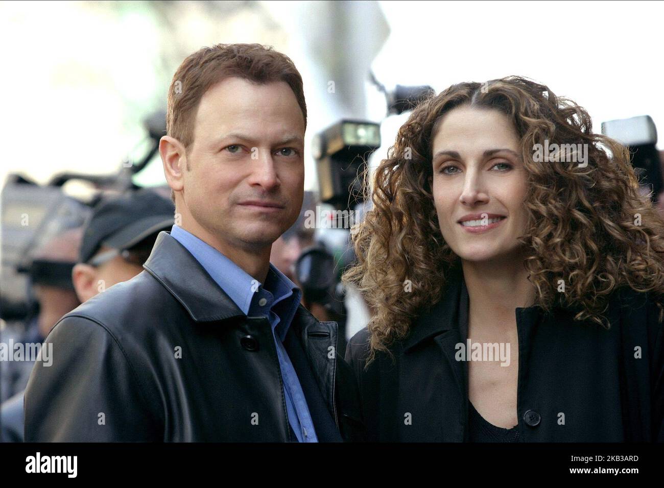 CSI: NY, GARY SINISE, MELINA KANAKAREDES, 2004 Stock Photo