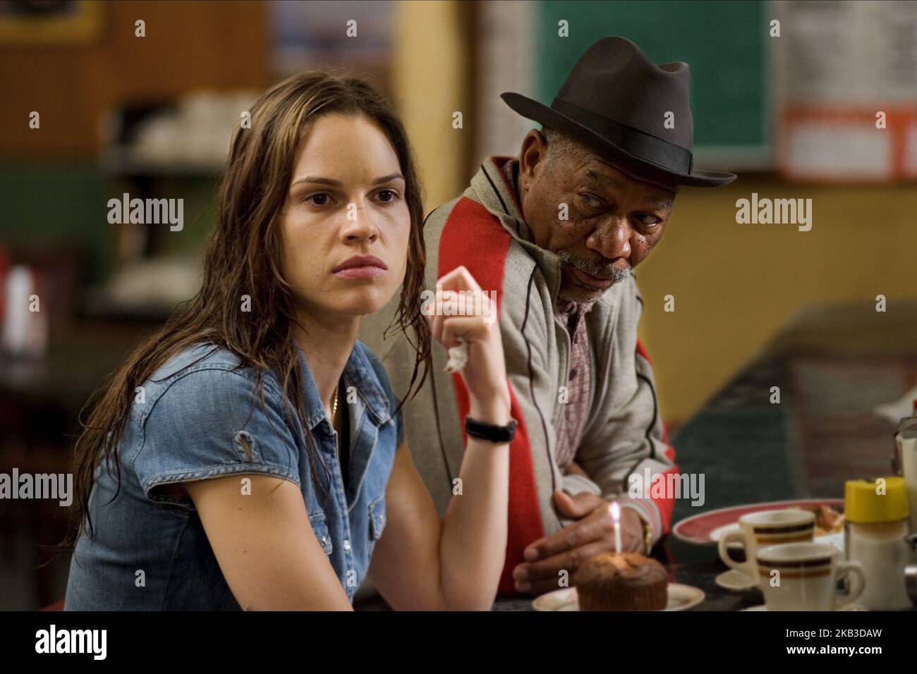 MILLION DOLLAR BABY, HILARY SWANK, FREEMAN, 2004 Stock Photo Alamy