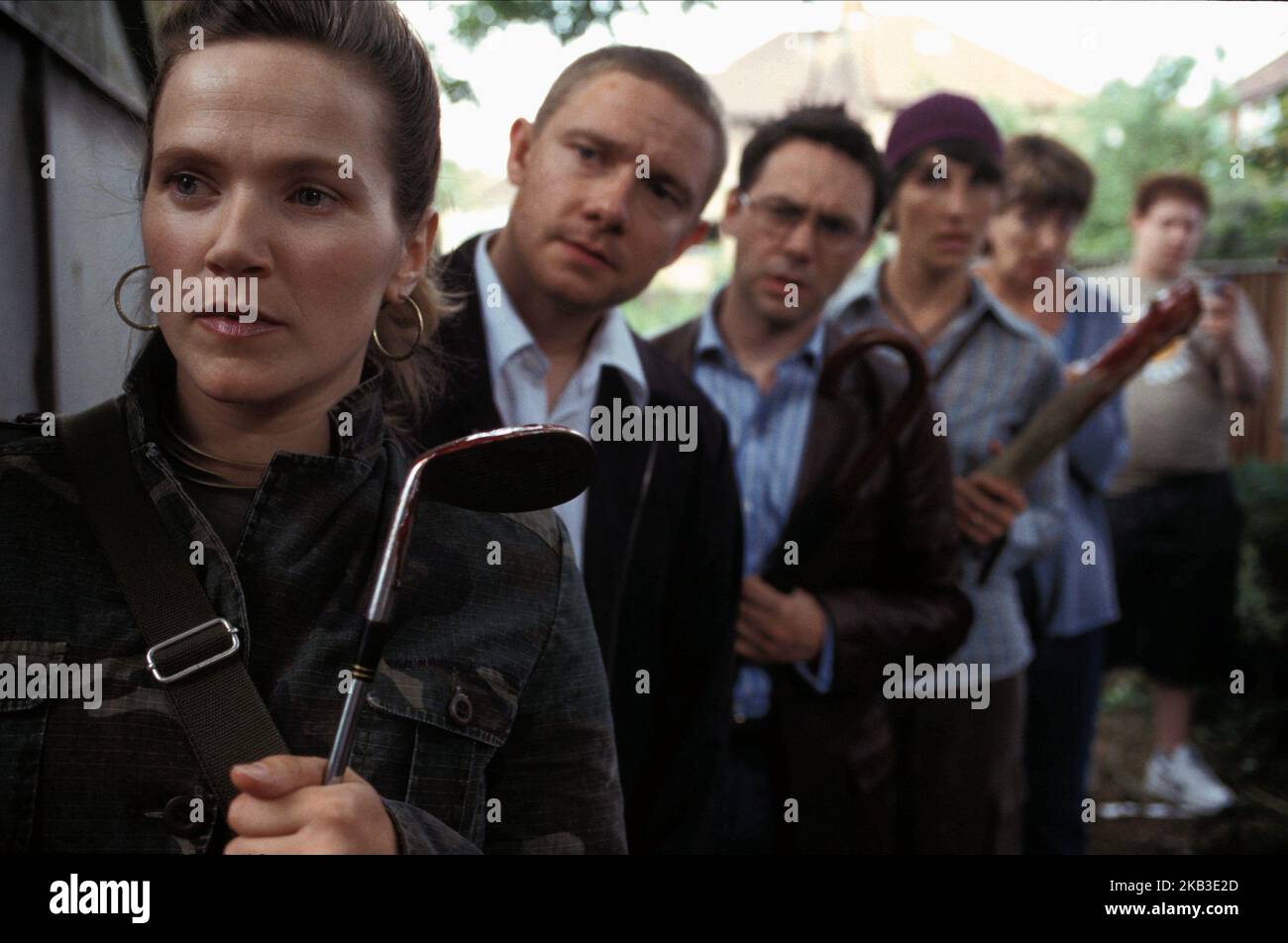 SHAUN OF THE DEAD, JESSICA HYNES, MARTIN FREEMAN, 2004 Stock Photo Alamy