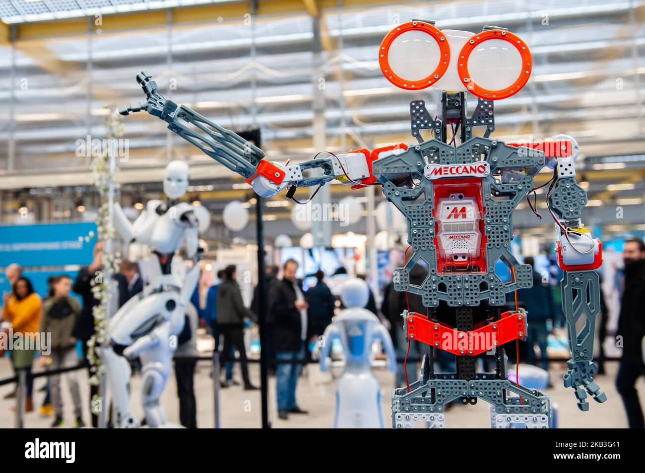 The unique robots of Smartrobot.solutions including the dancing cyborg Elettre which is unique in the world is seen on November 24th, 2018 In Vijfhuizen, The Netherlands. (Photo by Romy Arroyo Fernandez/NurPhoto) Stock Photo