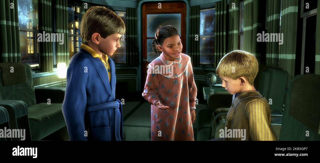 THE POLAR EXPRESS, HERO BOY, HERO GIRL, LONELY BOY, 2004 Stock Photo ...