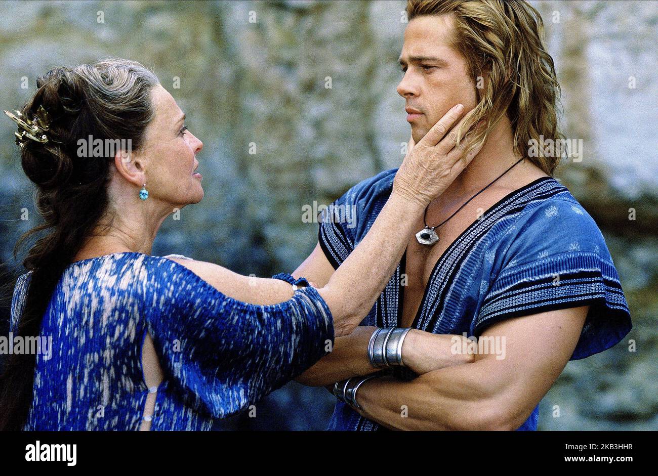 TROY, JULIE CHRISTIE, BRAD PITT, 2004 Stock Photo