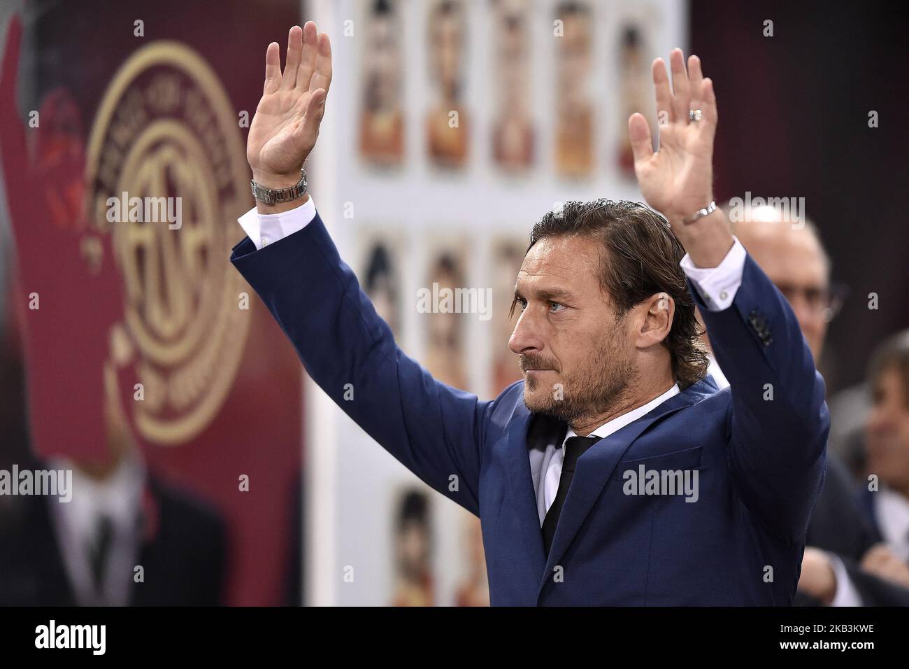 AS Roma former player Francesco Totti enters the Hall of Fame before ...
