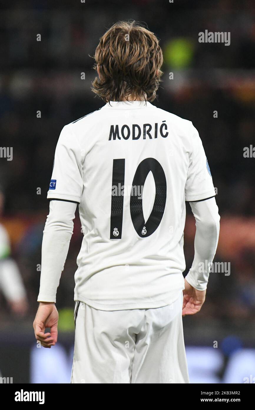 Real Madrid's Croatian midfielder Luka Modric during the Champions ...