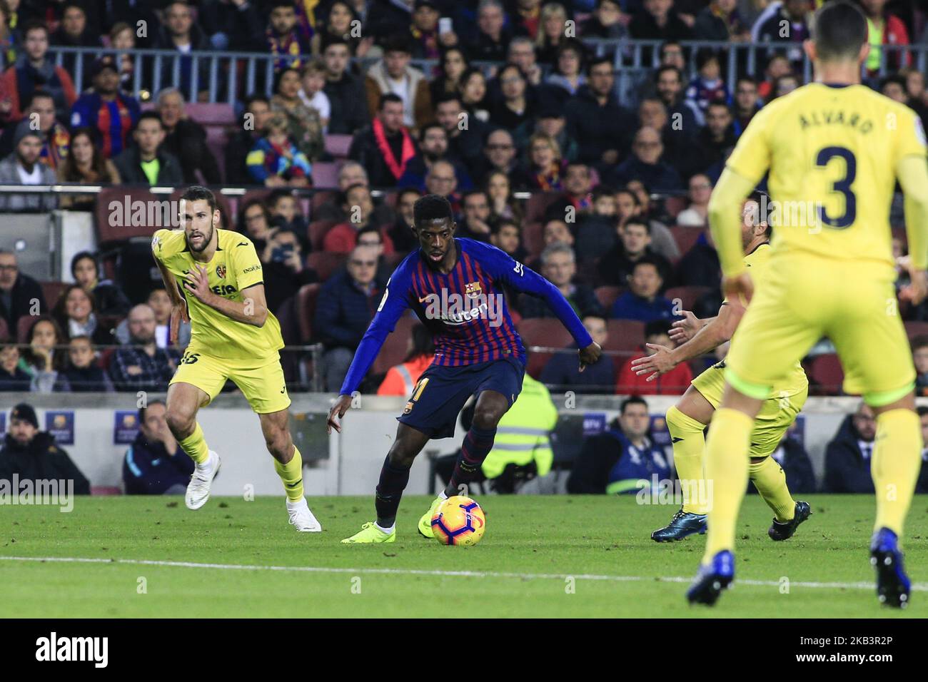 11 Ousmane Dembl of FC Barcelona during the Spanish championship La