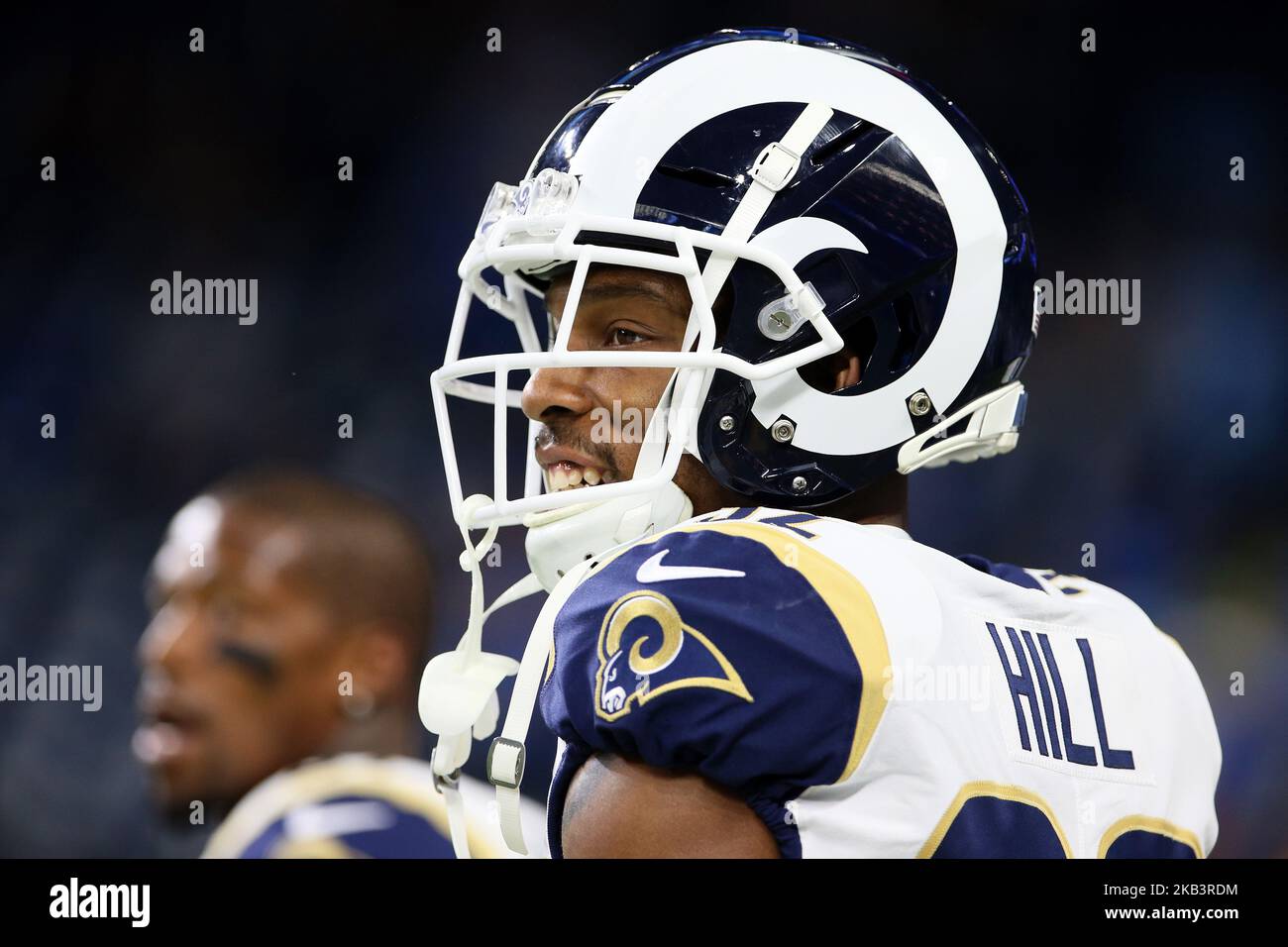 Los Angeles Rams tight end Jacob Harris (87) and defensive tackle Bobby  Brown III (95) participate in drills at the NFL football team's practice  facility in Irvine, Calif. Sunday, July 31, 2022. (