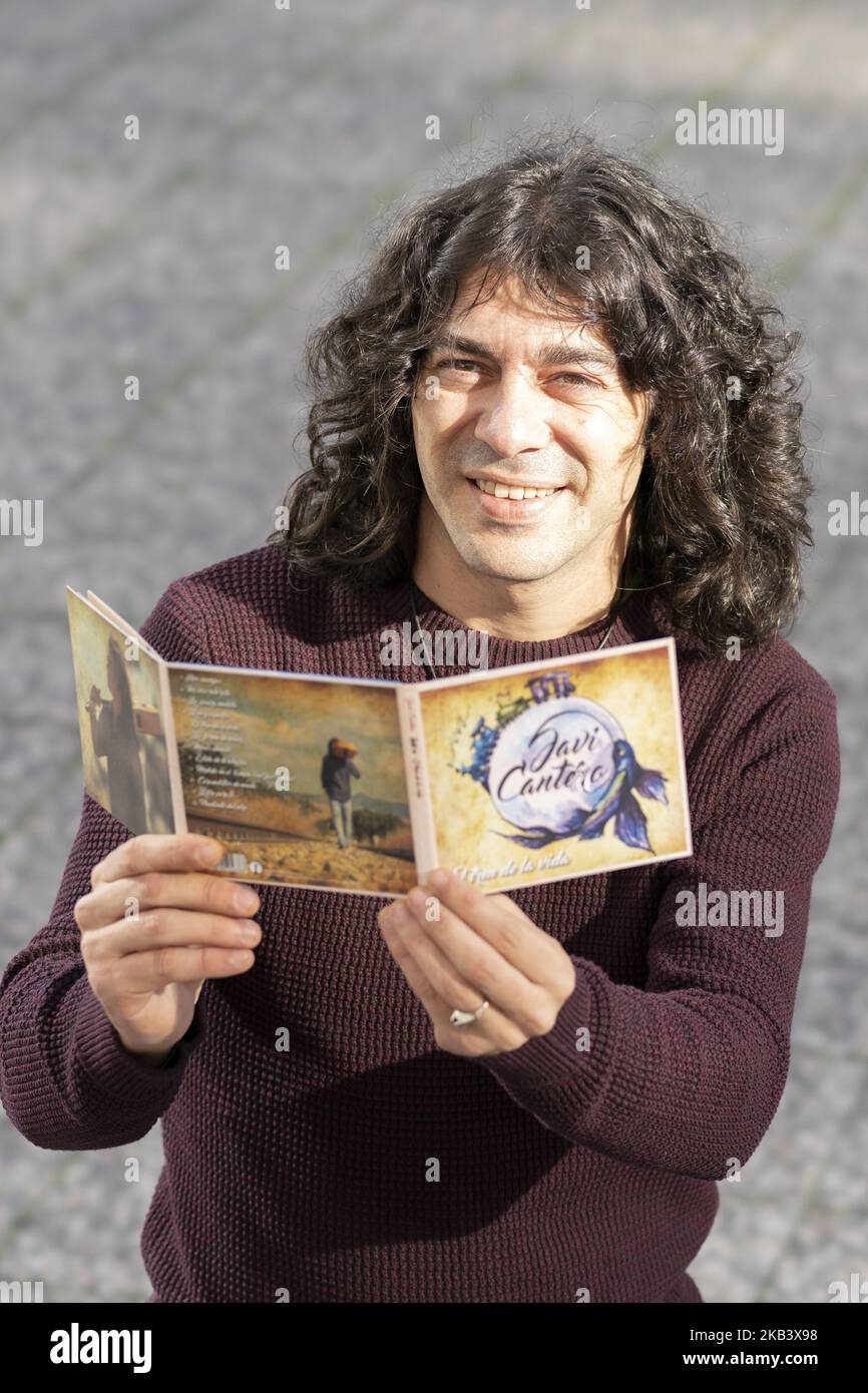 Singer Javi Cantero poses during the session of portraits in madrid on ...