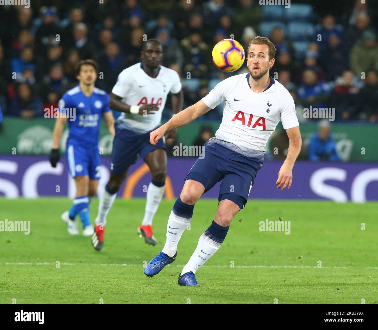 Tottenham Hotspur's Harry Kane during the English Premier League match between Leicester City and Tottenham Hotspur at the King Power Stadium in Leicester, Britain on December 8, 2018. (Photo by Action Foto Sport/NurPhoto)  Stock Photo