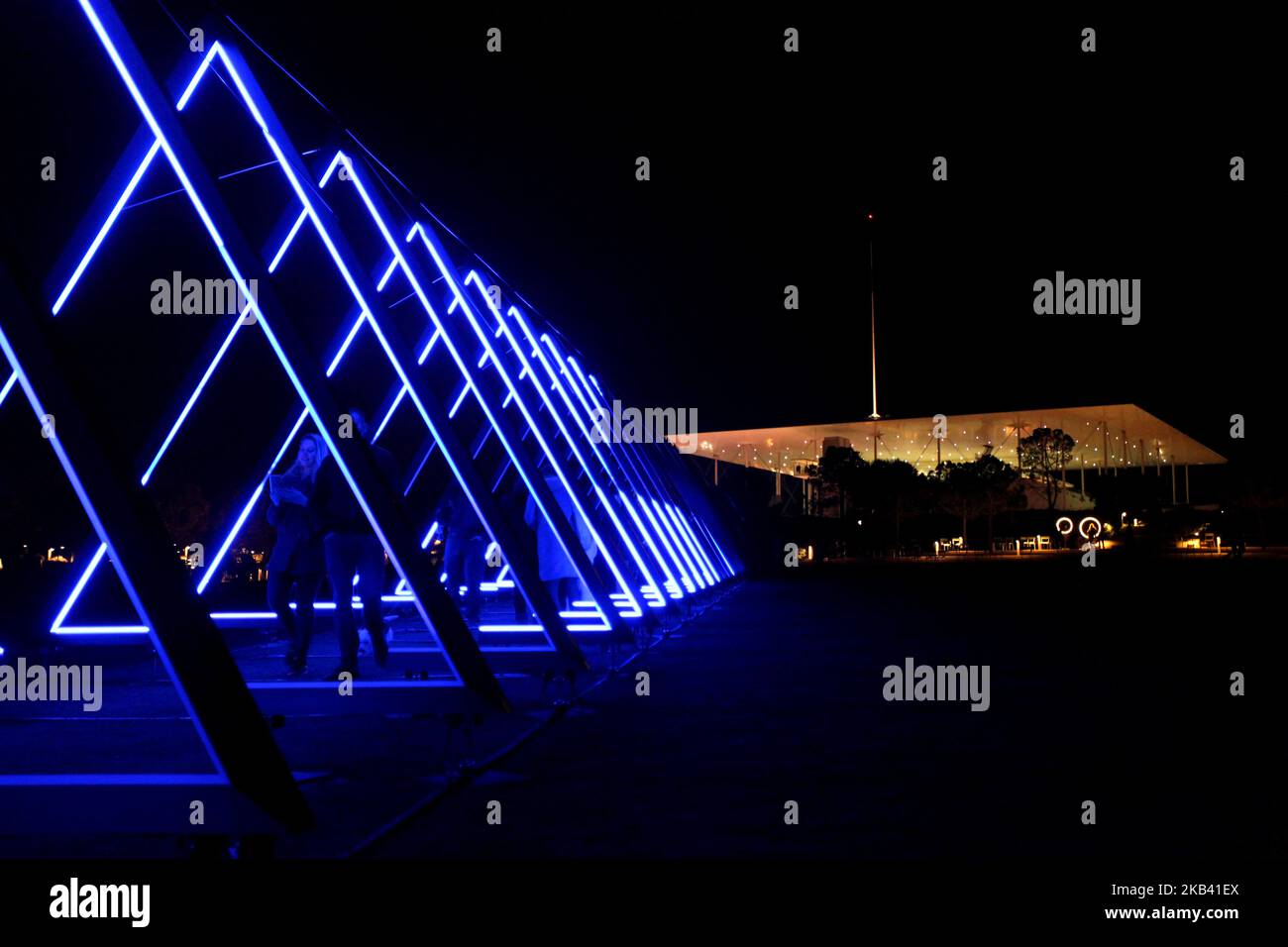 Greece athens human interest christmas cultural center 2018 light