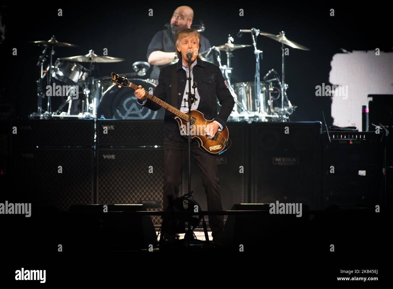 British iconic musician Paul McCartney performs live on stage at The O2 ...