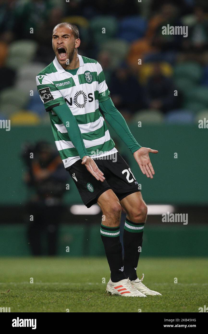 CS Maritimo Goalkeeper Amir Abedzadeh in action during the Liga Nos match  between CD Nacional and CS Maritimo at Estádio da Madeira on March 12, 2021  in Funchal, Madeira, Portugal. (Photo by