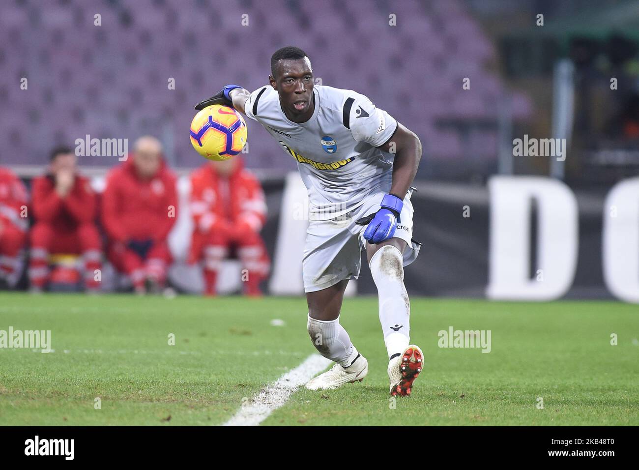Alfred Gomis of Spal during the Serie A TIM match between SSC Napoli and Spal at Stadio San Paolo Naples Italy on 22 December 2018. (Photo Franco Romano) Stock Photo