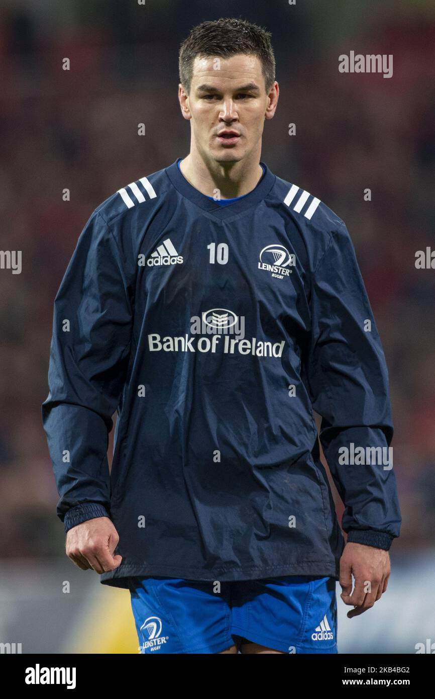 Johnny Sexton of Leinster during the Guinness PRO14 match between Munster Rugby and Leinster Rugby at Thomond Park in Limerick, Ireland on December 29, 2018 (Photo by Andrew Surma/NurPhoto) Stock Photo