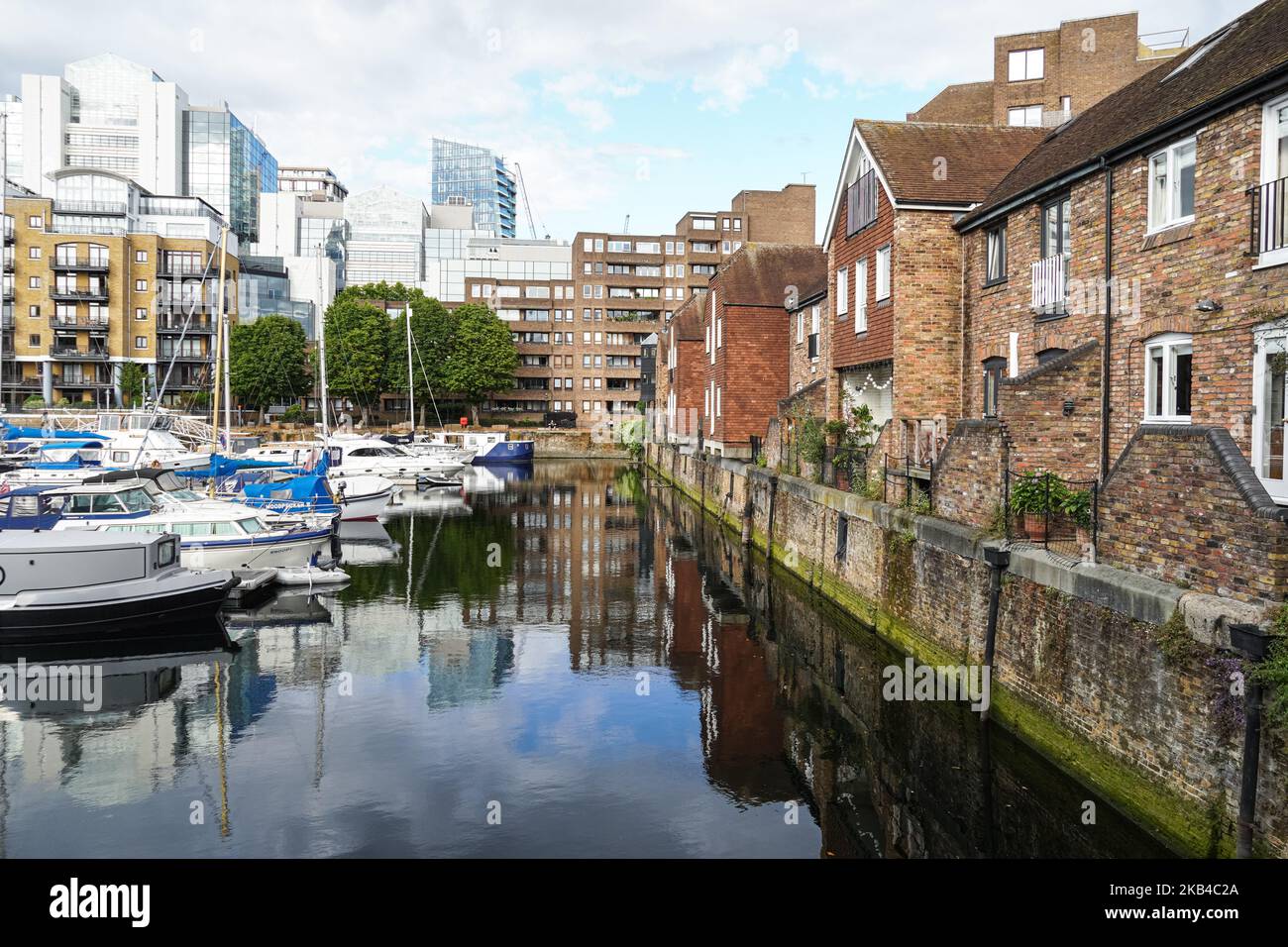 Residential properties at St Katharine Docks and Marina in London, England United Kingdom UK Stock Photo