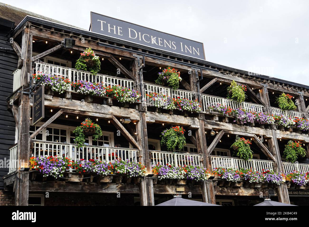 The Dickens Inn bar and restaurant in St Katharine Docks, London England United Kingdom UK Stock Photo