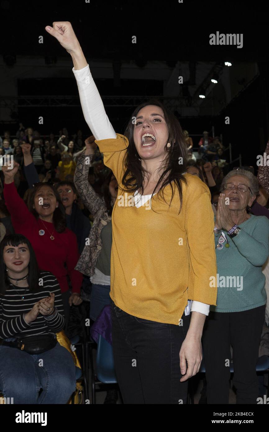 Spanish Politician Irene Montero takes part in the Women’s Symposium on