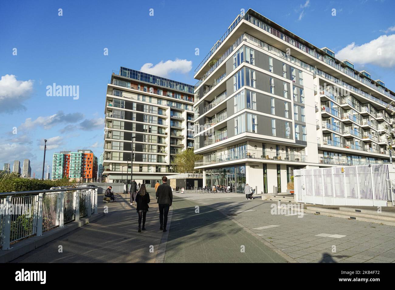 The River Gardens residential apartment buildings in Greenwich, London