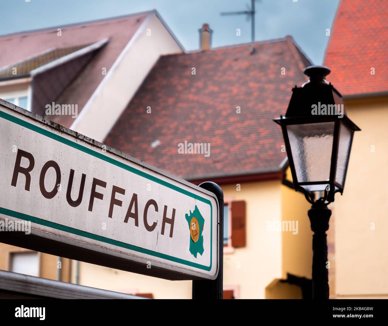 Rouffach, France - October 11, 2022: Rouffach is a medieval town along the wine route in southern Alsace, France. Stock Photo